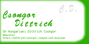 csongor dittrich business card